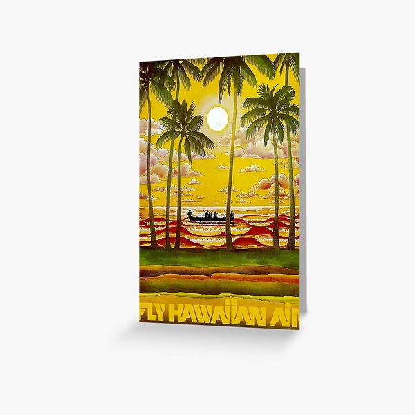 HAWAIIAN AIR; Travel and Tourism Print Greeting Card