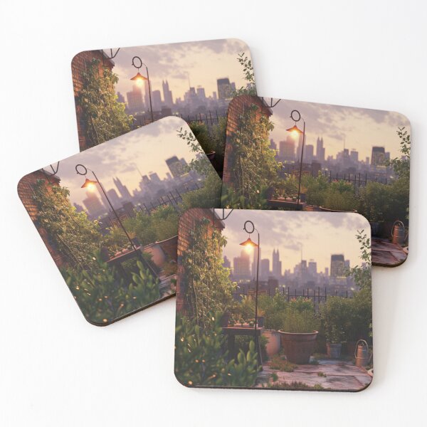 Item preview, Rooftop Garden In Twilight - Series Number Three designed and sold by delohill.