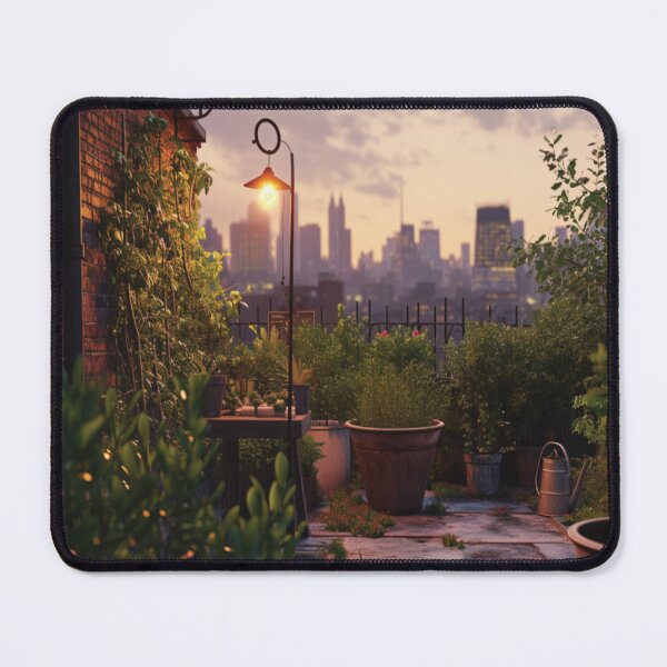 Item preview, Rooftop Garden In Twilight - Series Number Three designed and sold by delohill.