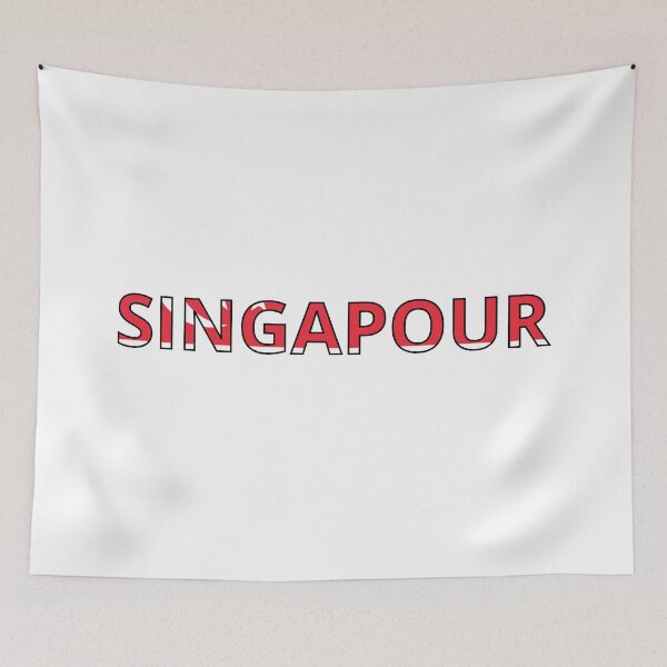 Aperçu de l'œuvre Drapeau Singapour créée et vendue par PixelArt91.