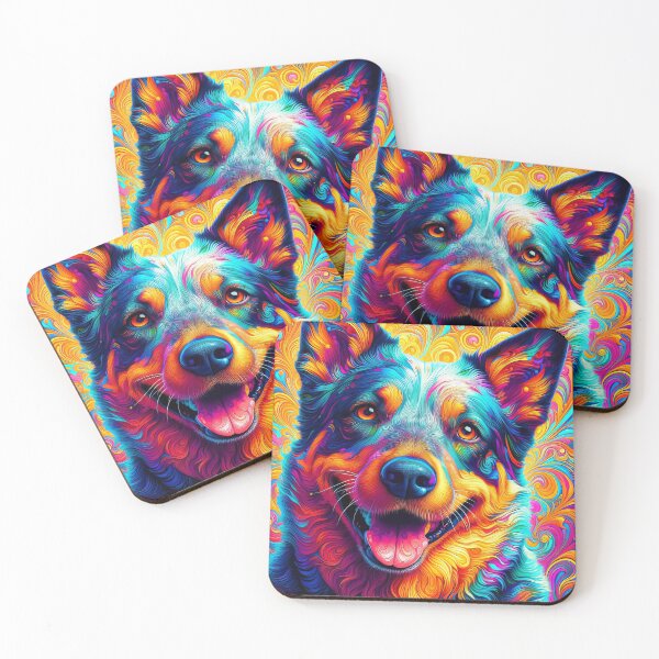 Item preview, Psychedelic Australian Cattle Dog designed and sold by TheWorkingDog.