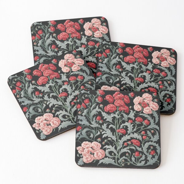 Item preview, Art Nouveau Floral Pattern Collection #1 - Red Snapdragon Flowers #7 designed and sold by elektronen.