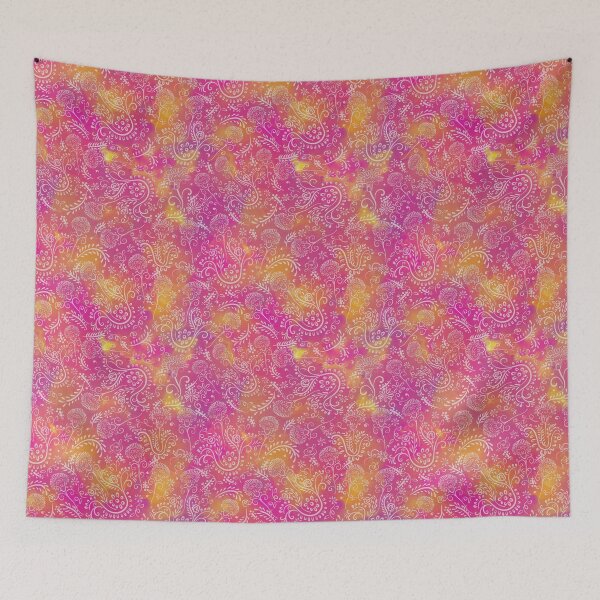 Item preview, Pink, Fuchsia and Gold Boho Floral Batik Style Beautiful by Cherie(c)2024 designed and sold by CheriesArt.