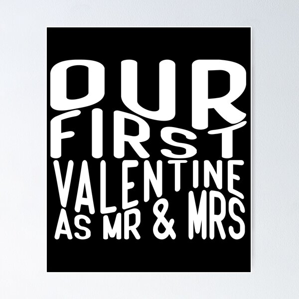 Item preview, Our First Valentine As Mr And Mrs, Gift for New Married designed and sold by ArtByKatti.