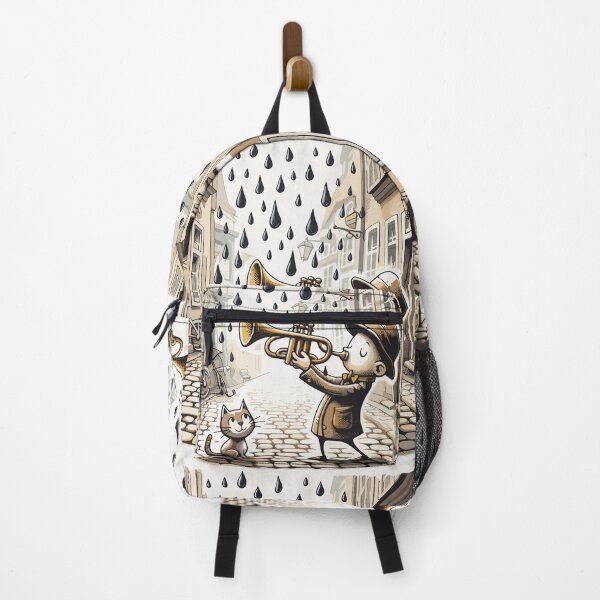 Item preview, Trumpet Serenade in the Rain designed and sold by ECuteDesigns.