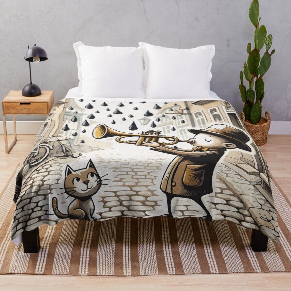 Item preview, Trumpet Serenade in the Rain designed and sold by ECuteDesigns.
