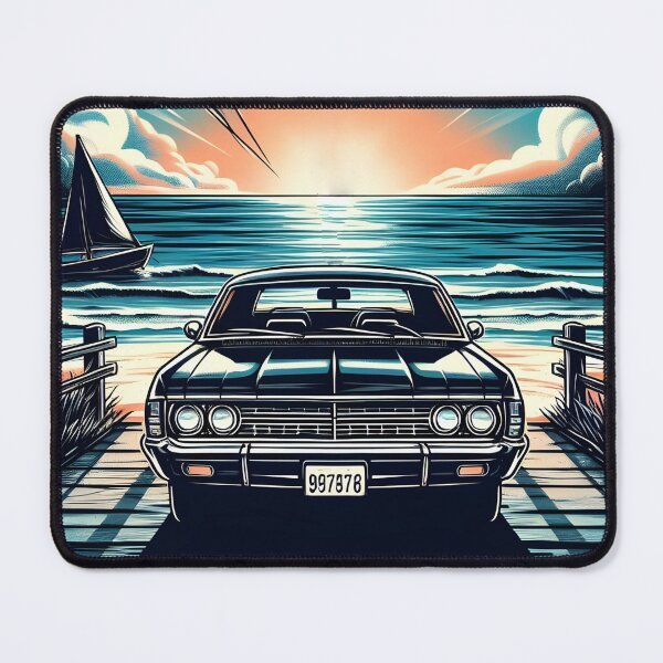 Item preview, The car and the beach at sunset designed and sold by M9Store.
