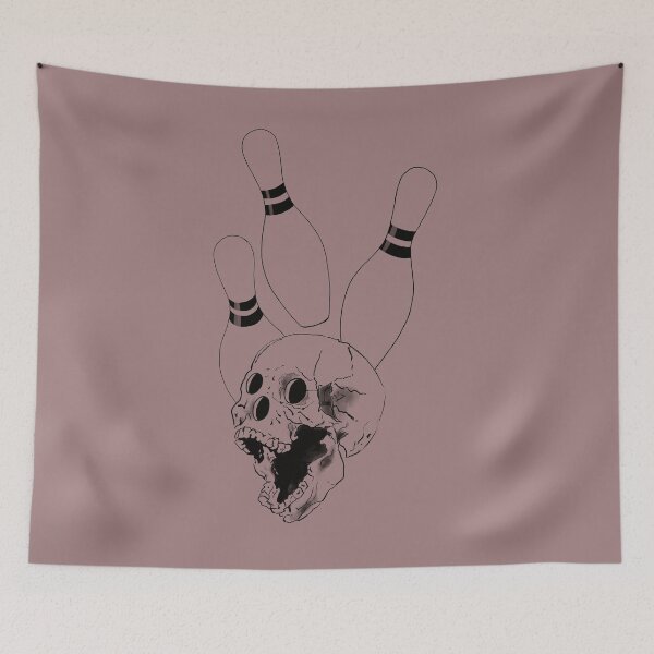 Item preview, Bowling a strike with a 10lb skull designed and sold by BlindmanArt.