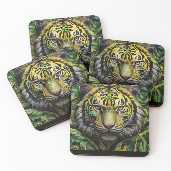 Item preview, Tribal Tiger with Jamaican Colors And Flag  designed and sold by Angelle55.