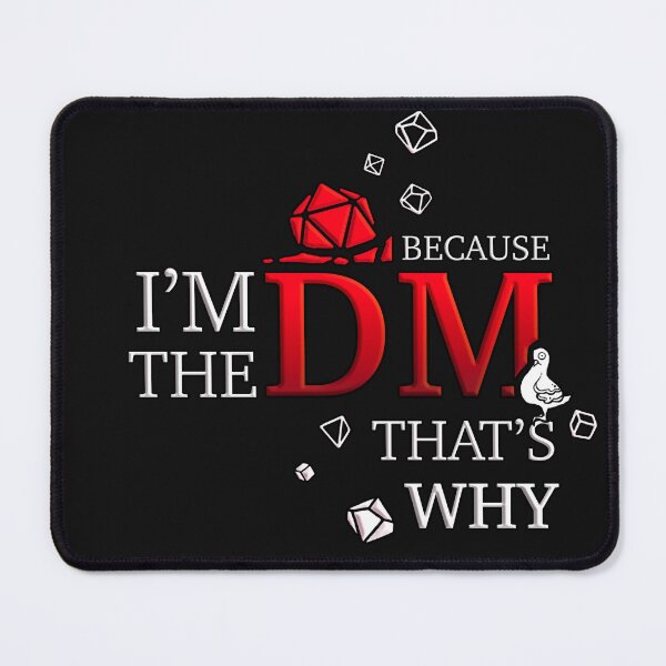 Item preview, Because I'm the DM - in Red | Dungeon Master Guide | DnD designed and sold by keyvei.