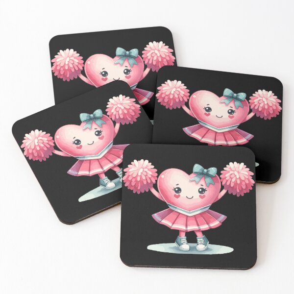 Item preview, Funny Heart Cheerleader Cheer LeaderGirls Boys Kids,Happy Valentines Day  designed and sold by Inno-Ink.