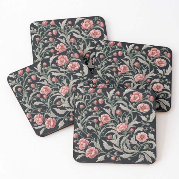Item preview, Art Nouveau Floral Pattern Collection #1 - Red Snapdragon Flowers #9 designed and sold by elektronen.