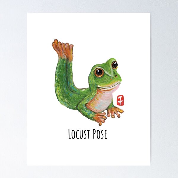Yoga Frogs Poster, an art print by Ding Hu - INPRNT