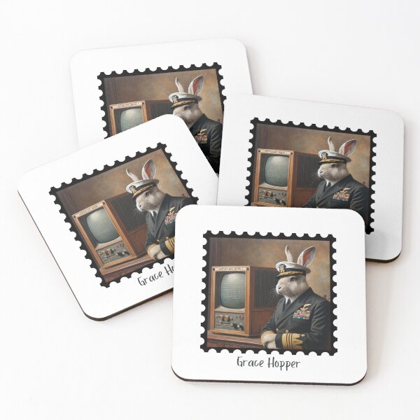 Item preview, Grace Hopper (Rabbit) designed and sold by Labcoat Legends.