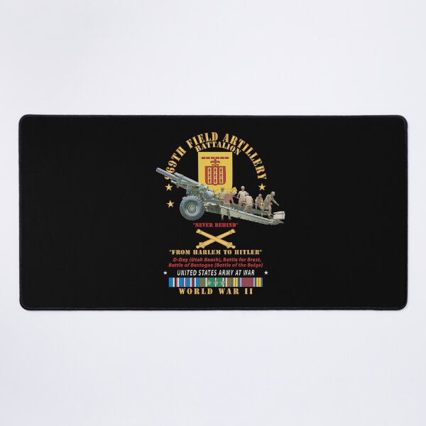 Item preview, DUI - 969th Field Artillery Battalion - DUI w Br - From Harlem to Hitler - 155MM Gun - Crew - EUR SVC WWII X 300 designed and sold by Military Insignia Products.