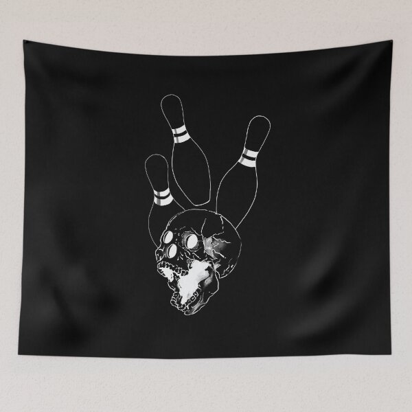 Item preview, Bowling a strike with a 10lb skull designed and sold by BlindmanArt.