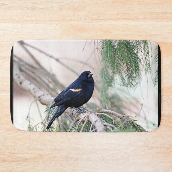 Item preview, Red Winged Blackbird In The Spruce designed and sold by Deb Oppermann.