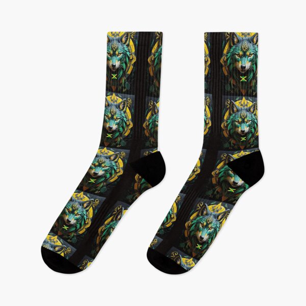 Item preview,  Tribal Wolf with Jamaican Colors And Flag  designed and sold by Angelle55.