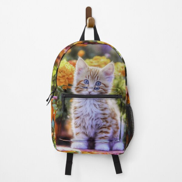Item preview, Ginger Kitten in a Flower Garden designed and sold by Frankie Cat Photography.
