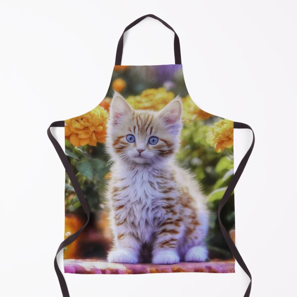 Item preview, Ginger Kitten in a Flower Garden designed and sold by Frankie Cat Photography.