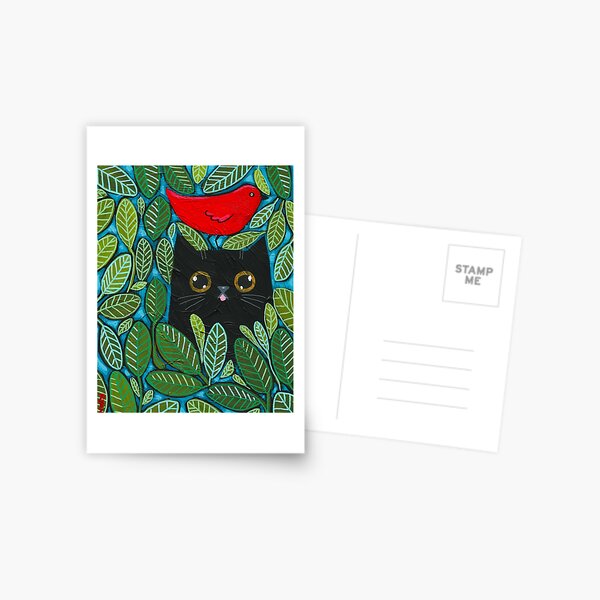 Item preview, Cat Bird Watching 6 designed and sold by KilkennyCat Art.
