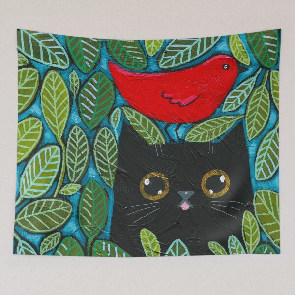 Item preview, Cat Bird Watching 6 designed and sold by KilkennyCat Art.