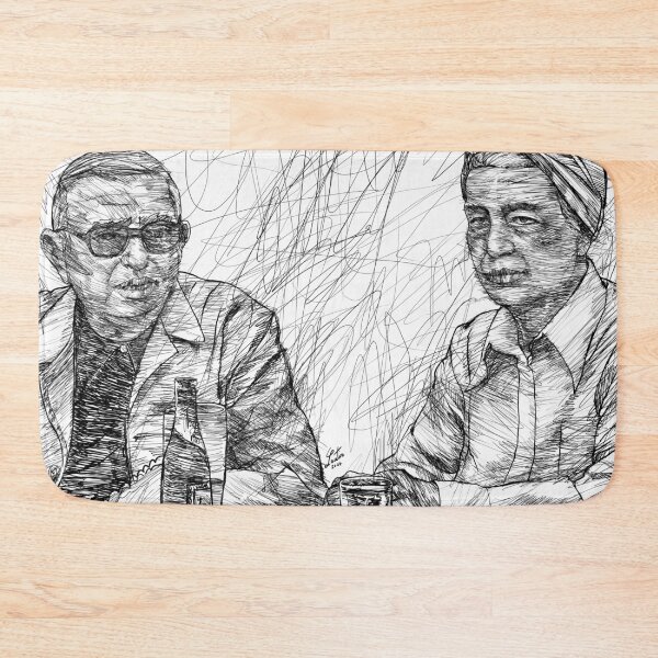 Item preview, SARTRE and SIMONE DE BEAUVOIR ink portrait .1 designed and sold by lautir.