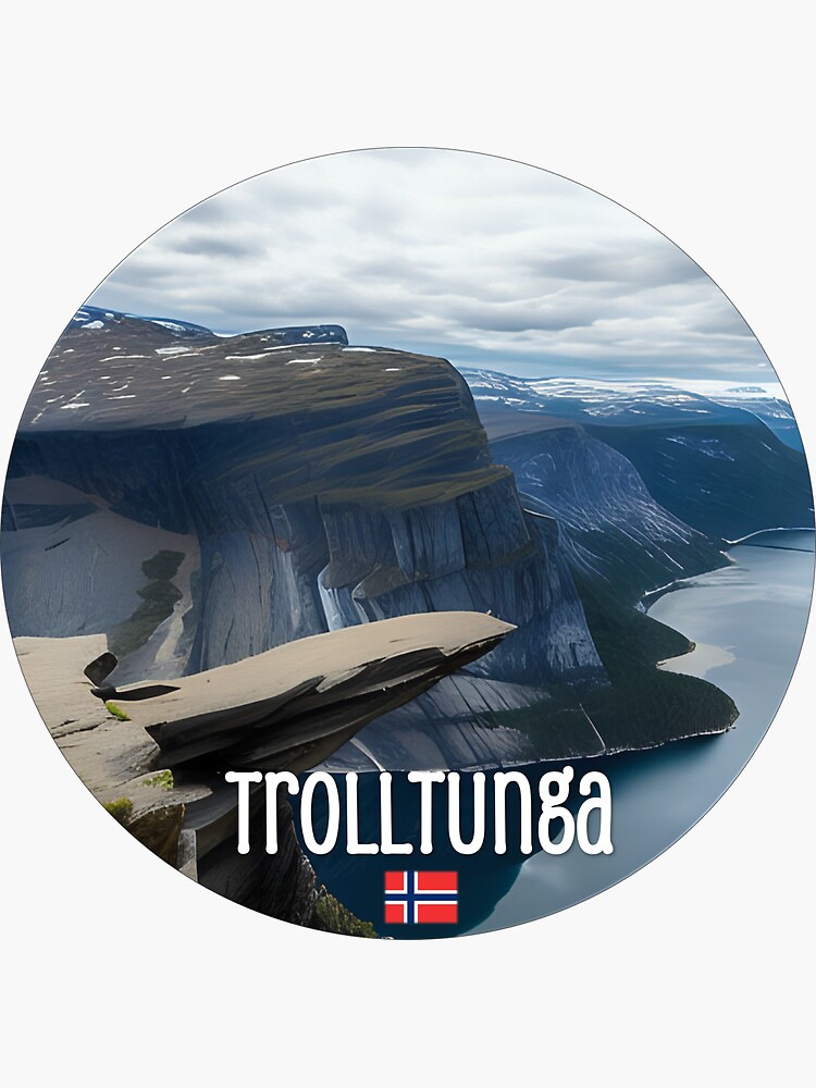 Thumbnail 3 of 3, Sticker, Trolltunga - Norway designed and sold by ChooChoooShop.