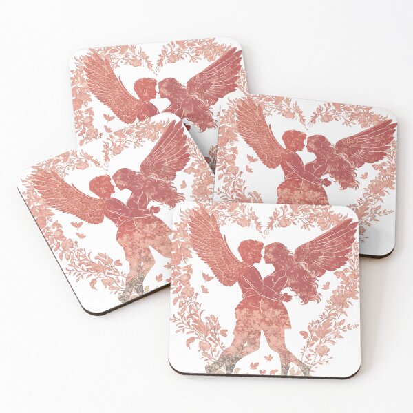 Item preview, Embraced Angels Love in Floral Heart Design designed and sold by pixelpopplanet.