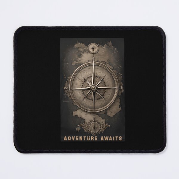 Item preview, Wanderlust Expedition World Map & Compass Adventure designed and sold by tkhrbika.