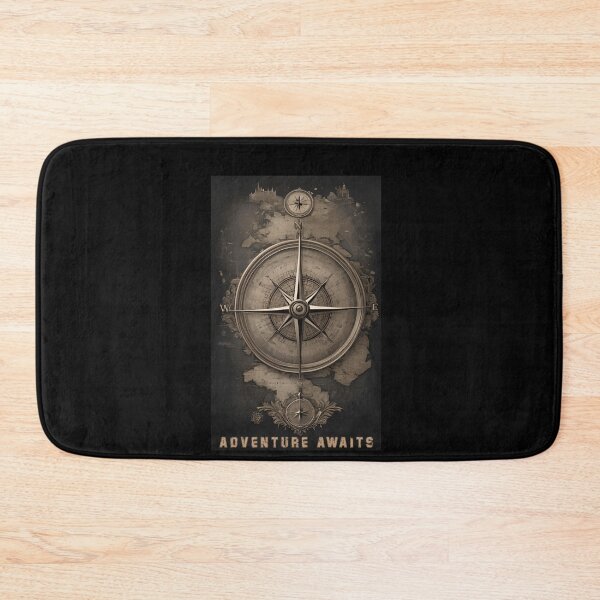 Item preview, Wanderlust Expedition World Map & Compass Adventure designed and sold by tkhrbika.