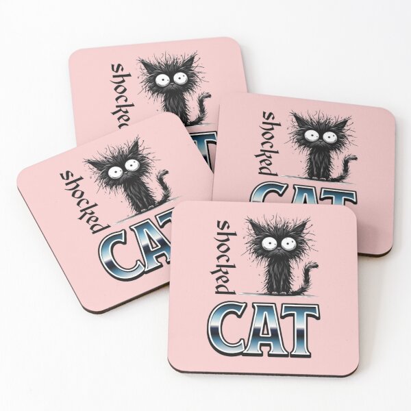 Item preview, shocked cat designed and sold by Zagalo Art.