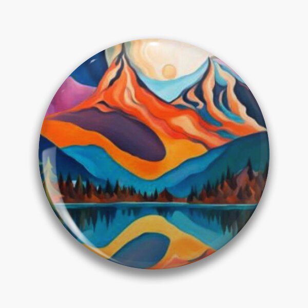 Item preview, Mountains reflecting on lake surface designed and sold by George Hutton Hunter.
