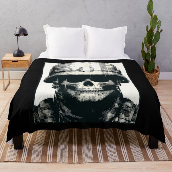Item preview, Retro pixel glitch skull soldier designed and sold by TomFrontierArt.