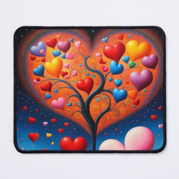 Item preview, Abstract landscape made of hearts designed and sold by Talpha.