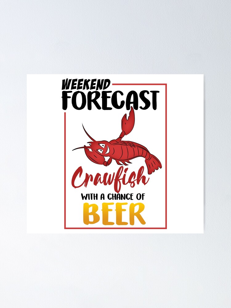 Crawfish Boil Shirt Weekend Forecast Cajun And Beer Party Shirt - TeeUni