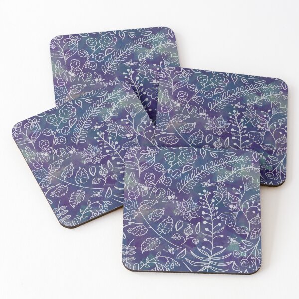 Item preview, Deep Blue Purple Boho Floral Batik Style Beautiful by Cherie(c)2024 designed and sold by CheriesArt.