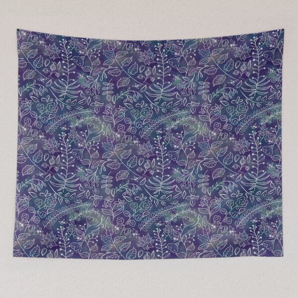 Item preview, Deep Blue Purple Boho Floral Batik Style Beautiful by Cherie(c)2024 designed and sold by CheriesArt.