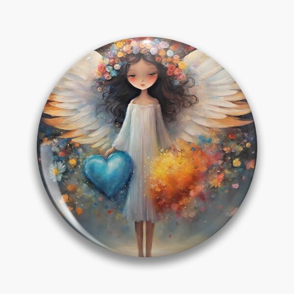 Item preview, an angel shyly carrying love designed and sold by bogfl.