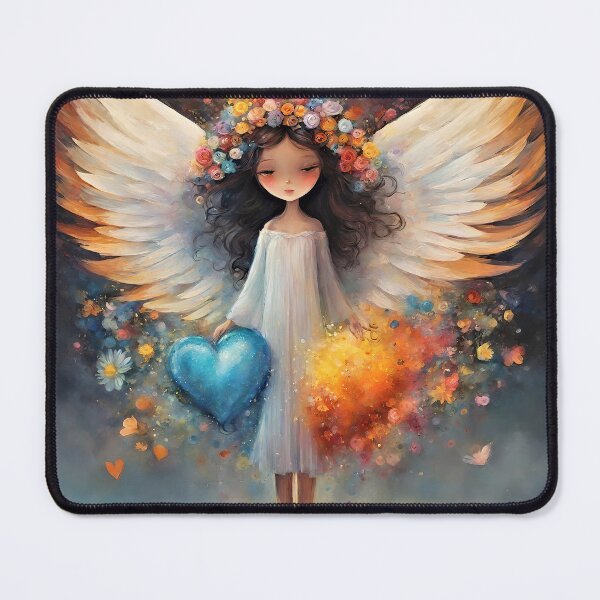 Item preview, an angel shyly carrying love designed and sold by bogfl.