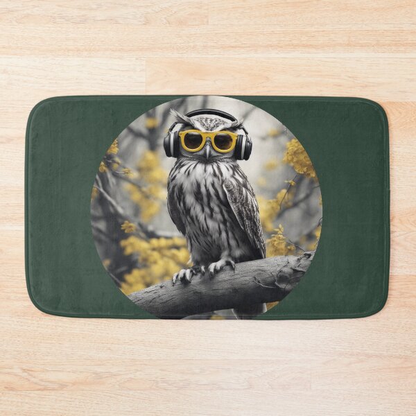 Item preview, Cool owl loves music and chilling designed and sold by KarakitAI.