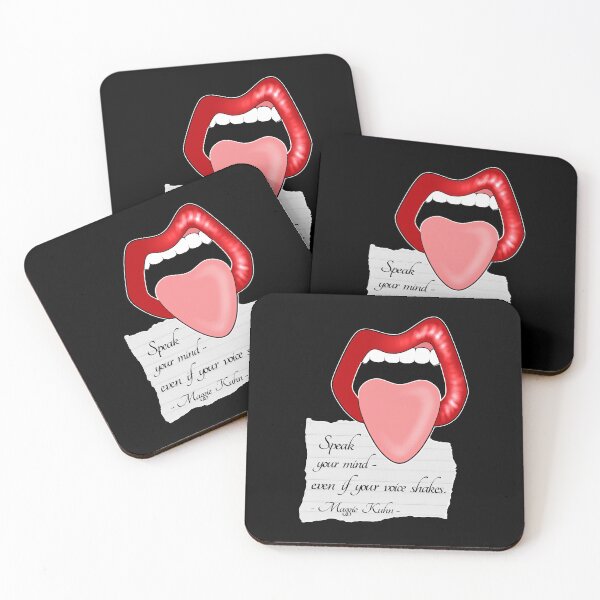 Item preview, Maggie Kuhn Quote Feminist Quote Red Vinyl Lips designed and sold by ObsidianDaz.