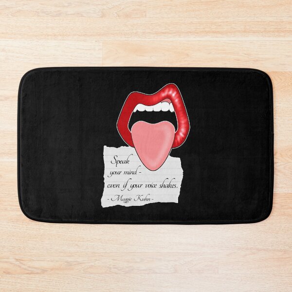 Item preview, Maggie Kuhn Quote Feminist Quote Red Vinyl Lips designed and sold by ObsidianDaz.