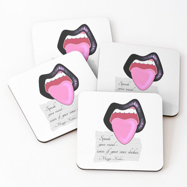 Item preview, Maggie Kuhn Quote Feminist Quote Black Vinyl Lips designed and sold by ObsidianDaz.