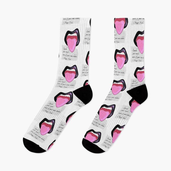 Item preview, Maggie Kuhn Quote Feminist Quote Black Vinyl Lips designed and sold by ObsidianDaz.