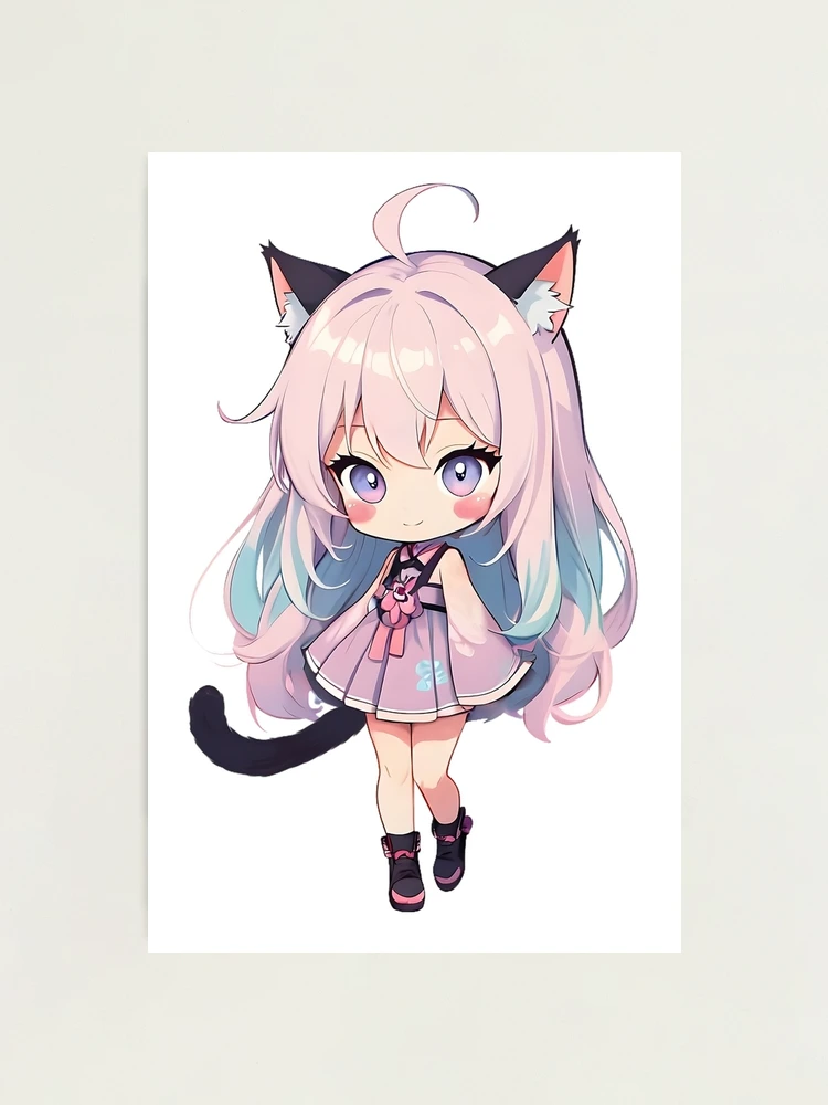 Cute Anime Chibi Cat Girl