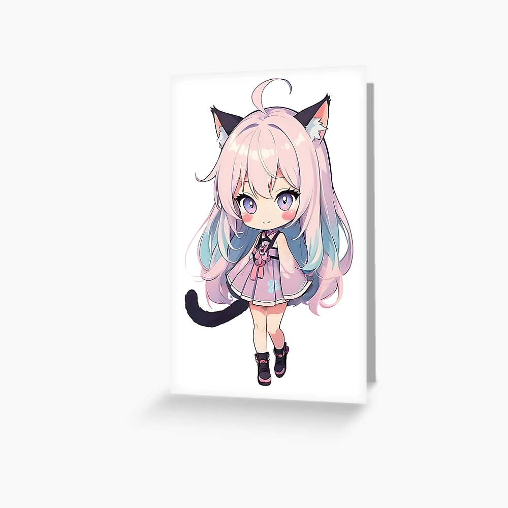 Kawaii Pastel Chibi Anime Cat Girl