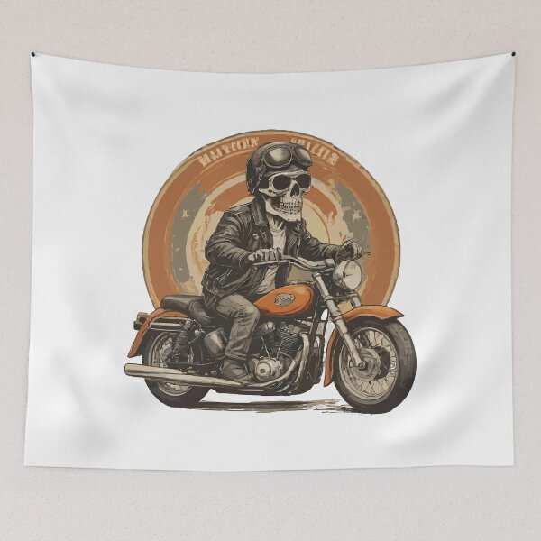 Item preview, RetroRogue Revival: Aviator Skull & Vintage Wheels designed and sold by hmadan.