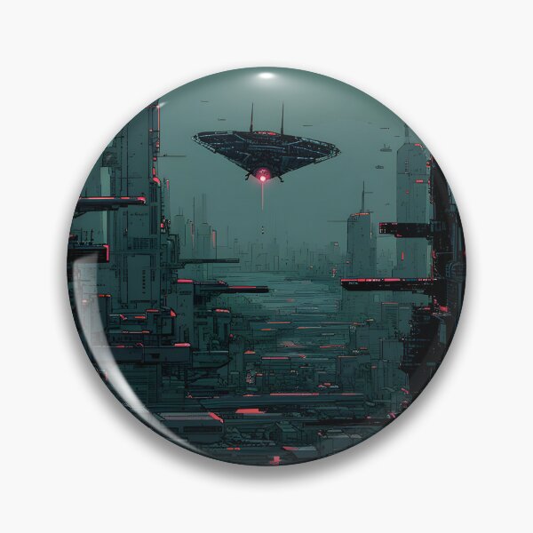 Item preview, Cyberpunk UFO Pink Fantasy City designed and sold by SecretDicer.