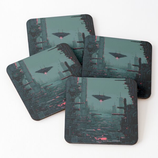 Item preview, Cyberpunk UFO Pink Fantasy City designed and sold by SecretDicer.